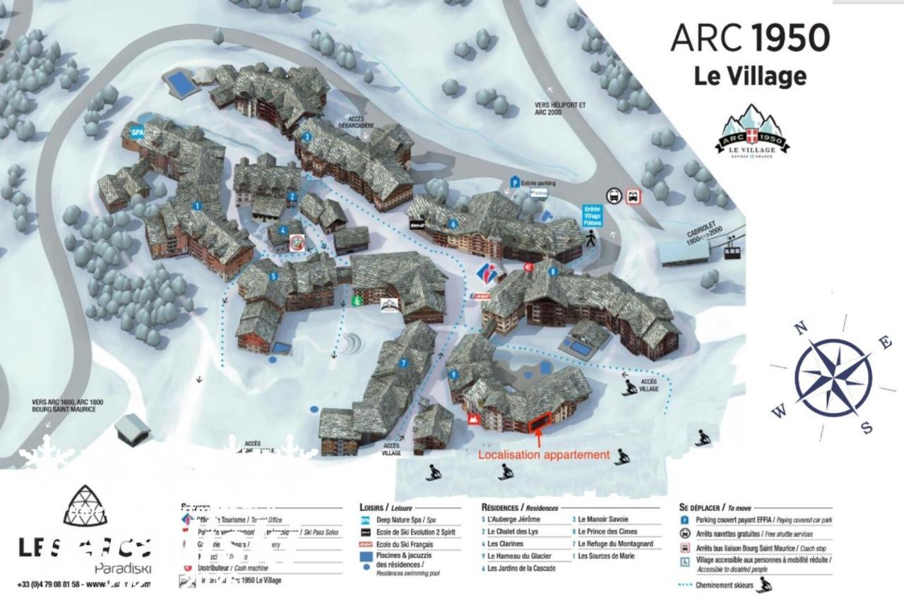 Les Arcs Arc 1950 - Exposition Sud - Vue Pistes De Skis & Montagnesアパートメント エクステリア 写真